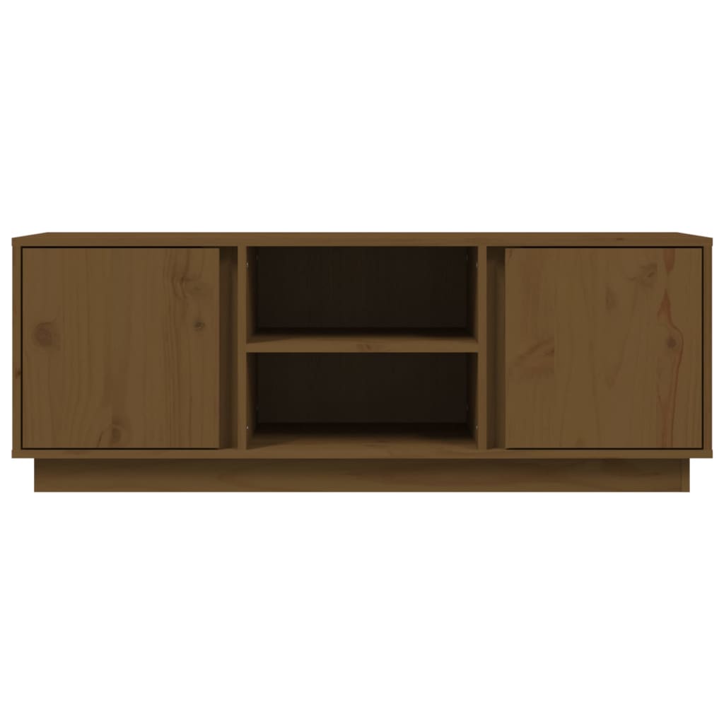 Tv Skříňka Medově Hnědá 110X35X40,5 Cm Masivní Borové Dřevo