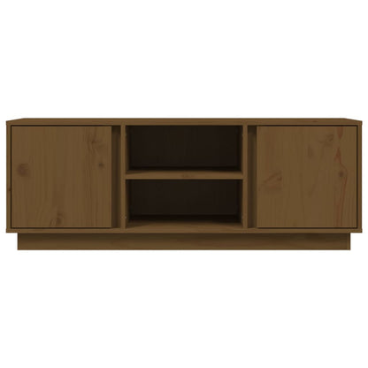 Tv Skříňka Medově Hnědá 110X35X40,5 Cm Masivní Borové Dřevo