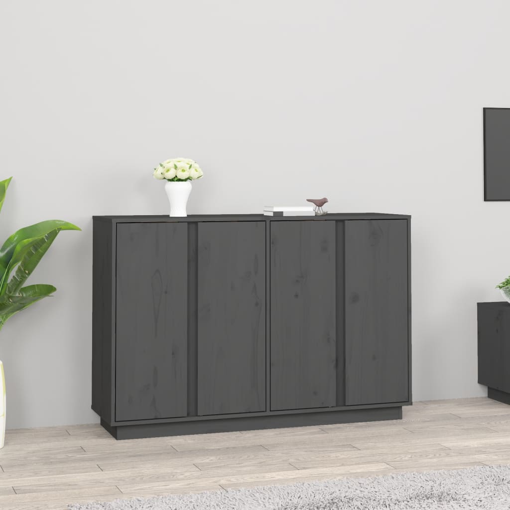 Příborník Medově Hnědý 120X35X80 Cm Masivní Borové Dřevo