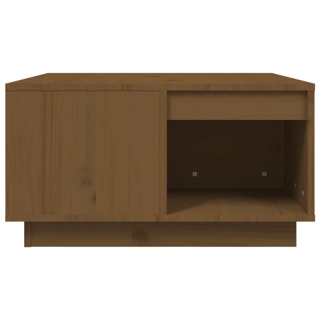 Konferenční Stolek Medově Hnědý 60X61X32,5 Cm Masivní Borovice