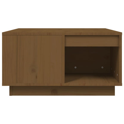 Konferenční Stolek Medově Hnědý 60X61X32,5 Cm Masivní Borovice