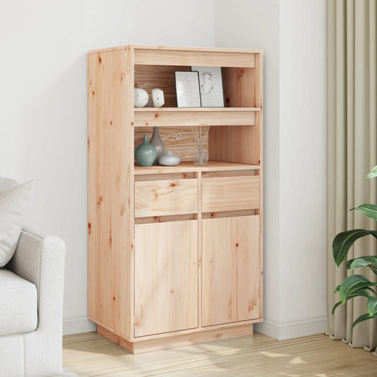 Skříň Highboard 60 X 40 X 116,5 Cm Masivní Borové Dřevo