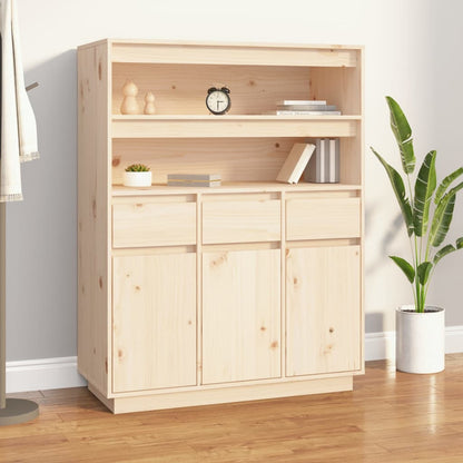 Skříň Highboard Medově Hnědá 89X40X116,5 Cm Masivní Borovice