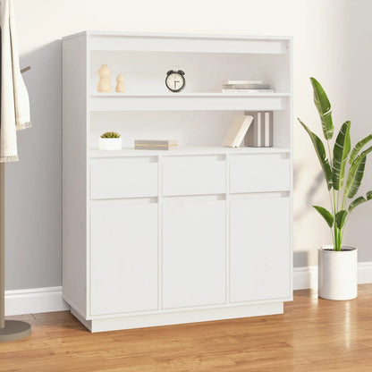 Skříň Highboard Medově Hnědá 89X40X116,5 Cm Masivní Borovice