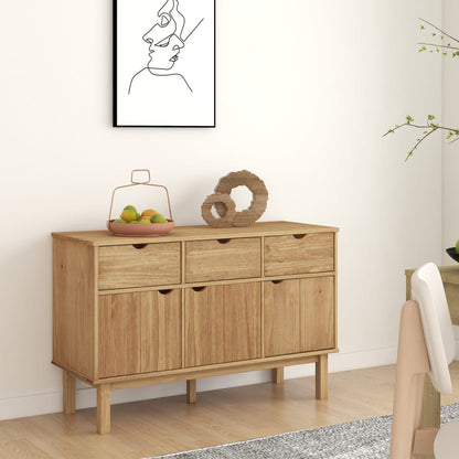 Příborník Otta 114 X 43 X 73,5 Cm Masivní Borové Dřevo