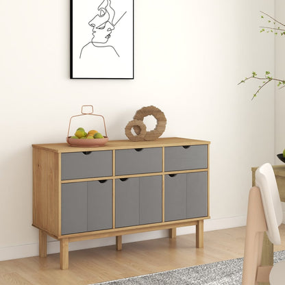Příborník Otta 114 X 43 X 73,5 Cm Masivní Borové Dřevo