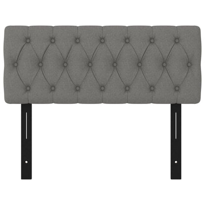 Čelo Postele Tmavě Šedé 100 X 7 X 78/88 Cm Textil Tmavě Šedá