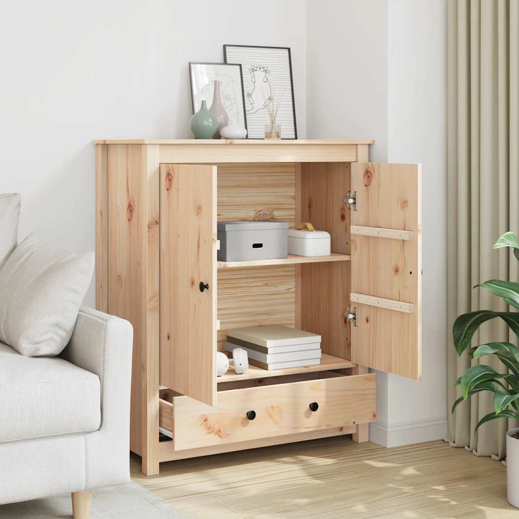 Skříň Highboard 83 X 41,5 X 100 Cm Masivní Borové Dřevo