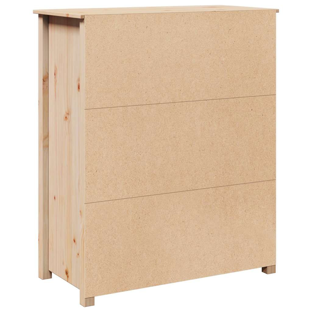 Skříň Highboard 83 X 41,5 X 100 Cm Masivní Borové Dřevo