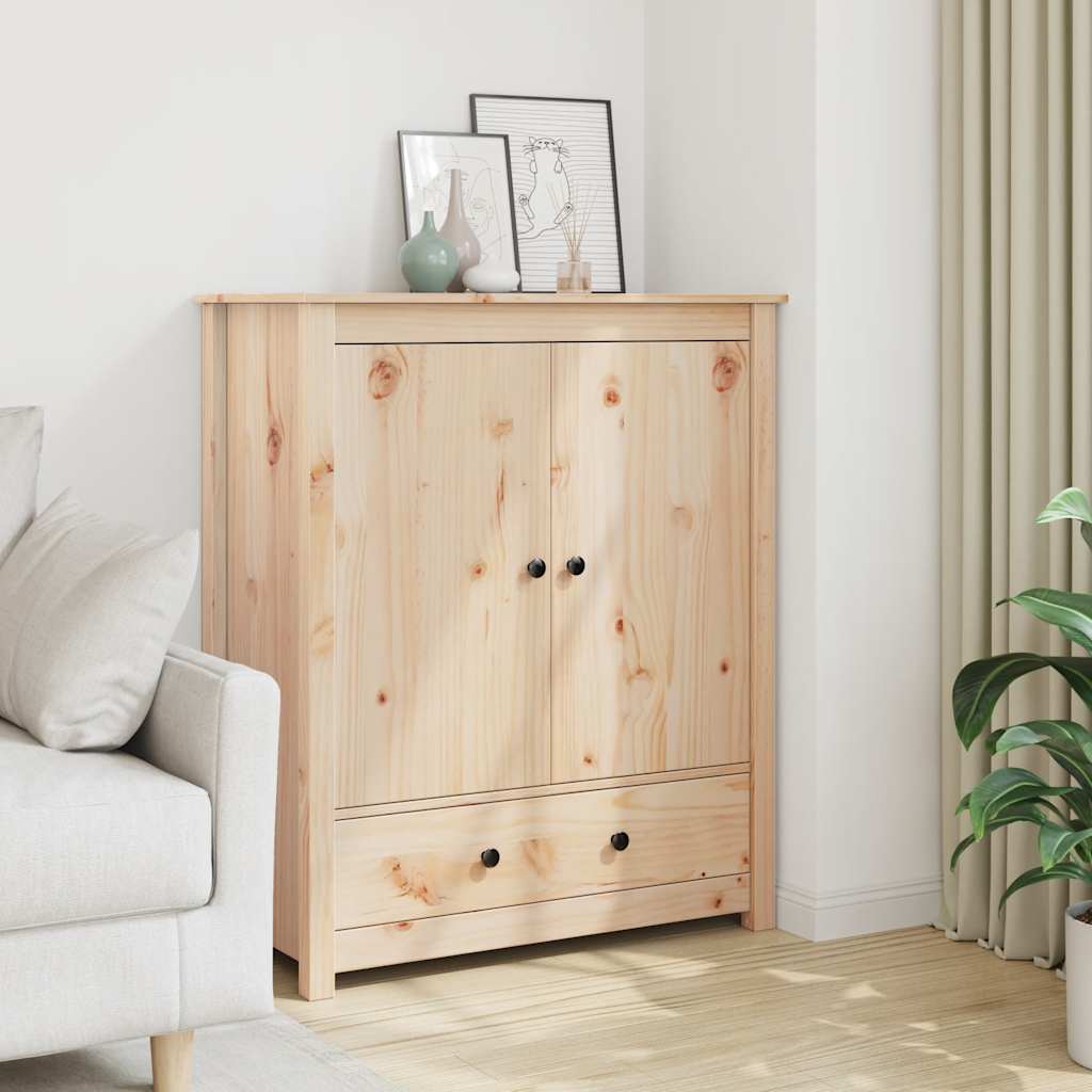 Skříň Highboard 83 X 41,5 X 100 Cm Masivní Borové Dřevo
