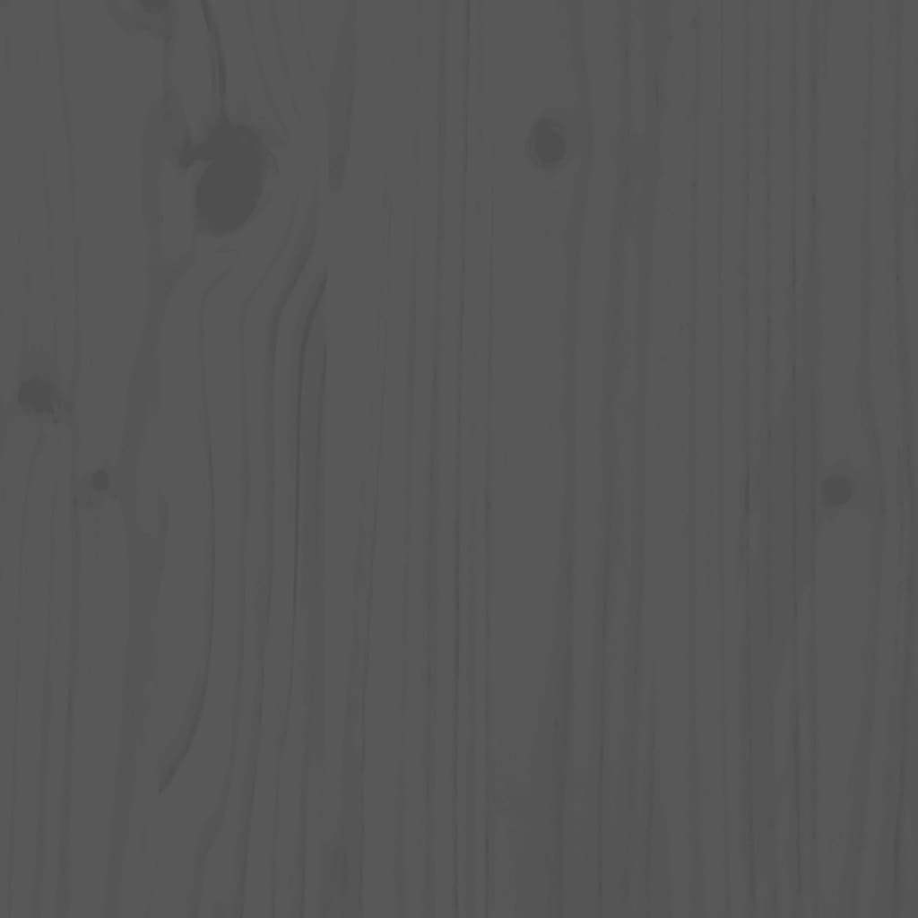 Skříň Highboard Šedá 80 X 35 X 154 Cm Masivní Borové Dřevo