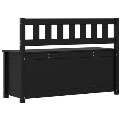 Lavice Černá 110 X 41 X 76,5 Cm Masivní Borovice