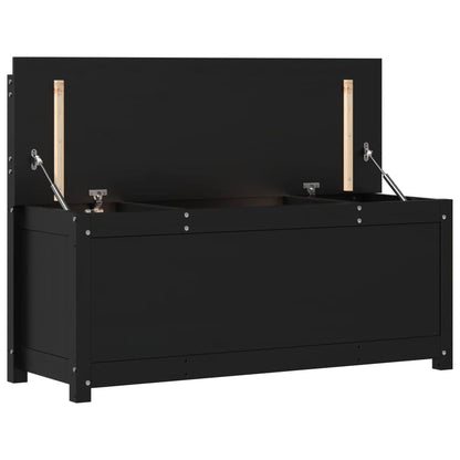 Lavice Černá 110 X 41 X 76,5 Cm Masivní Borovice