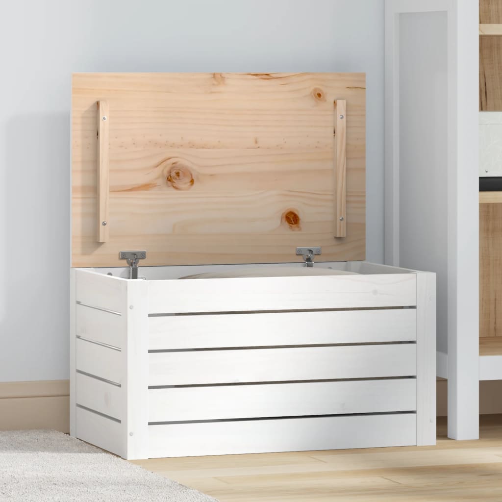 Úložný Box 59,5 X 36,5 X 33 Cm Masivní Borové Dřevo