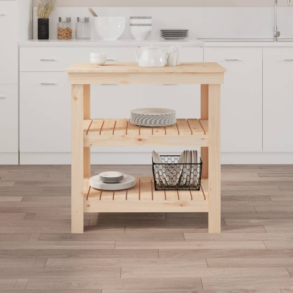 Dílenský Stůl 78,5 X 50 X 80 Cm Masivní Borové Dřevo