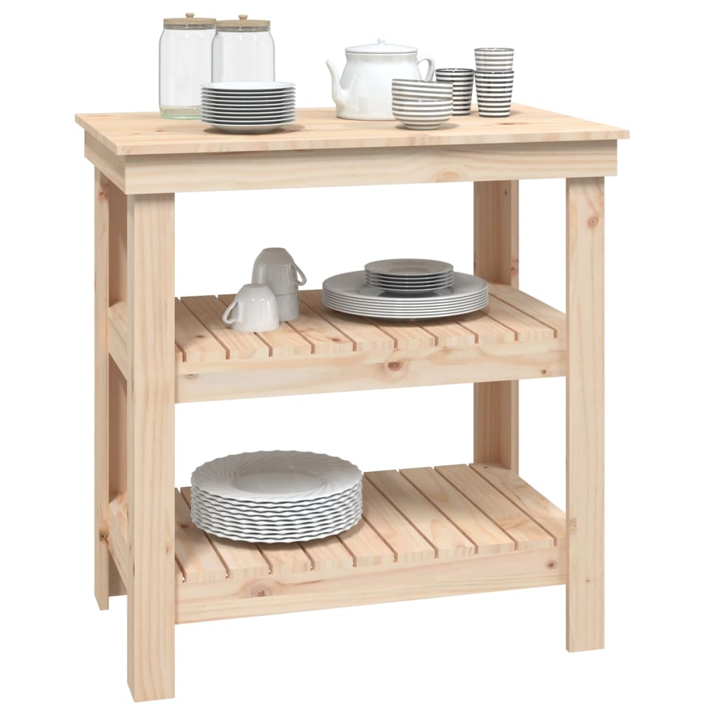 Dílenský Stůl 78,5 X 50 X 80 Cm Masivní Borové Dřevo