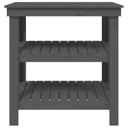 Dílenský Stůl Šedý 78,5 X 50 X 80 Cm Masivní Borové Dřevo