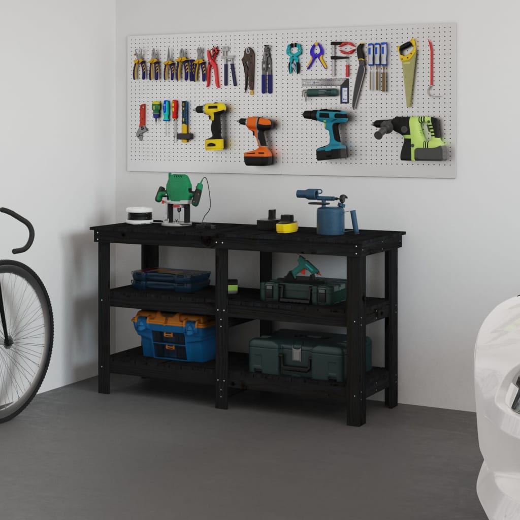 Dílenský Stůl Šedý 78,5 X 50 X 80 Cm Masivní Borové Dřevo