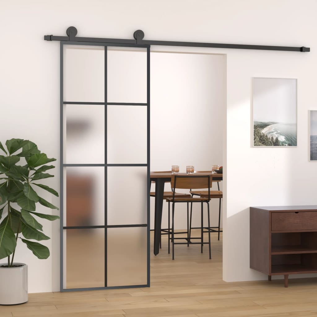 Posuvné Dveře S Kováním 102,5 X 205 Cm Esg Sklo A Hliník