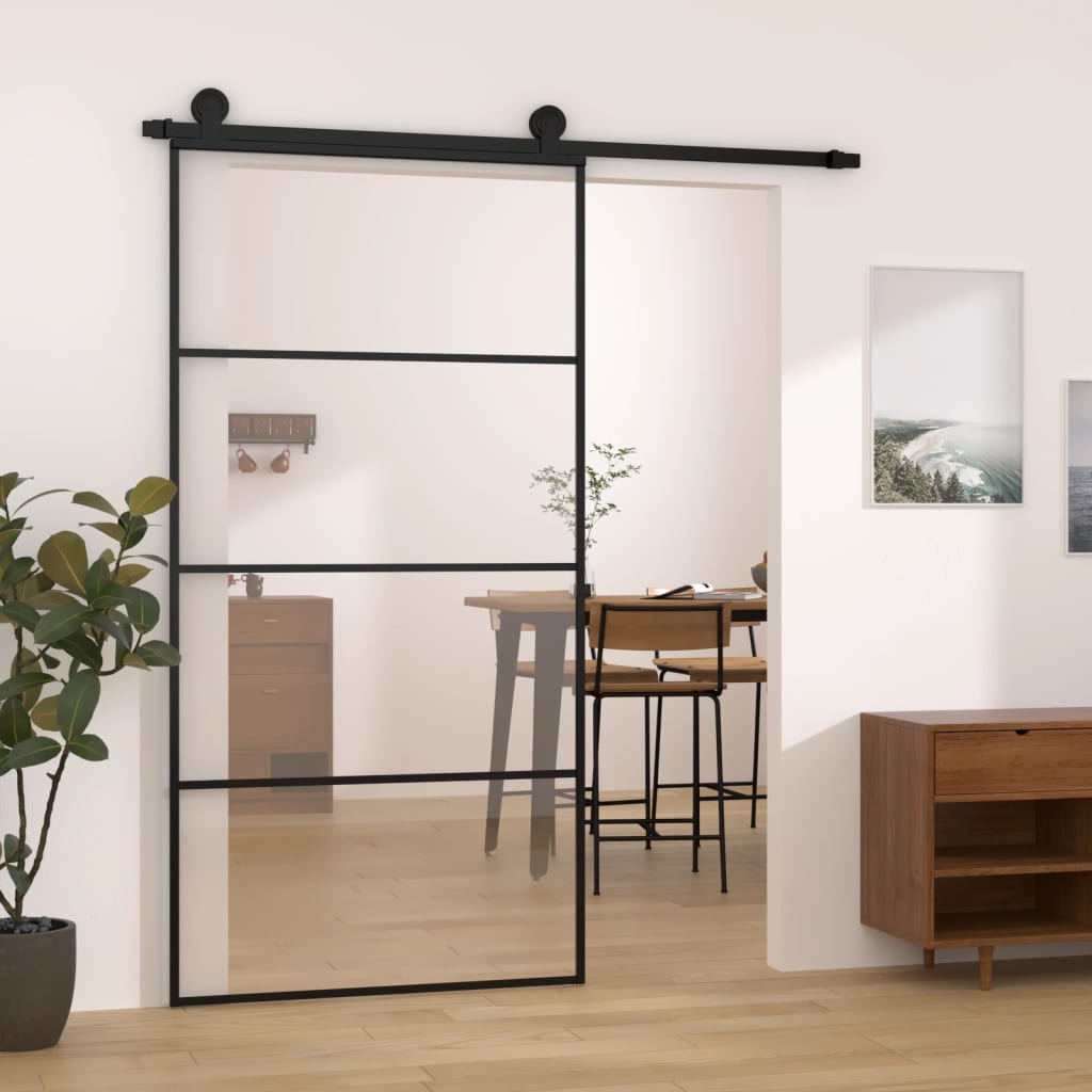 Posuvné Dveře S Kováním 102,5 X 205 Cm Esg Sklo A Hliník