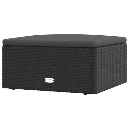 Zahradní S Poduškou Černá Polyratan