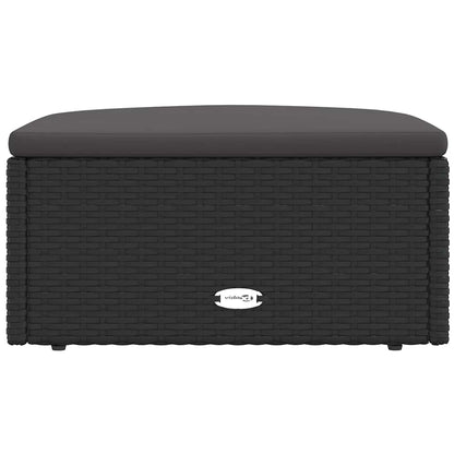 Zahradní S Poduškou Černá Polyratan