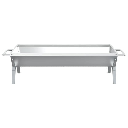 Grilovací Zásobník Na Dřevěné Uhlí 118X42X30,5 Cm Nerezová Ocel