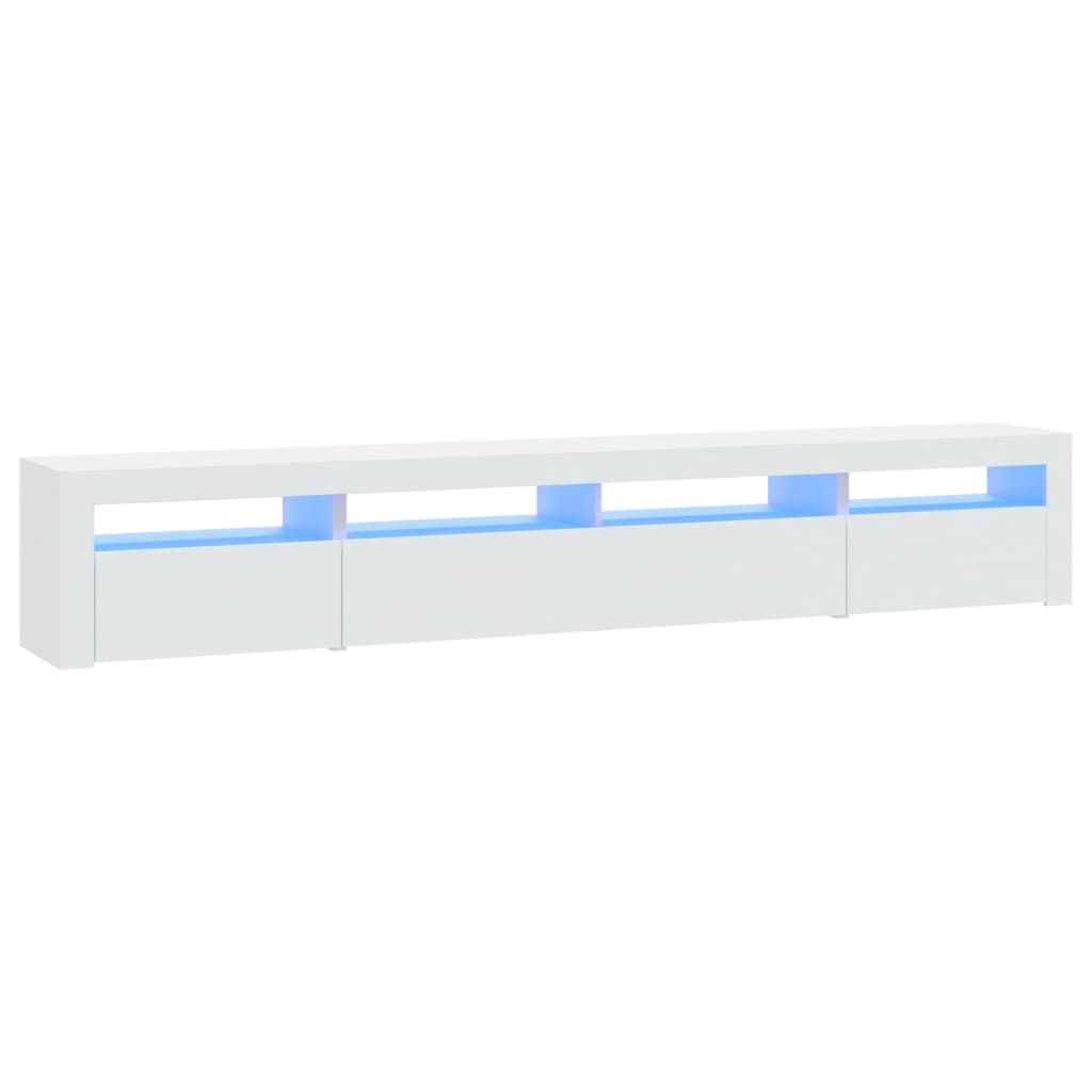 Tv Skříňka S Led Osvětlením Bílá 240X35X40 Cm