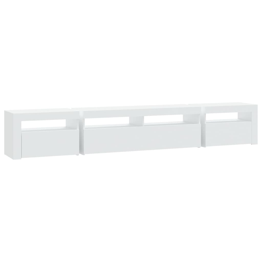 Tv Skříňka S Led Osvětlením Bílá 240X35X40 Cm