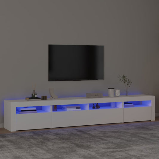 Tv Skříňka S Led Osvětlením Bílá 240X35X40 Cm