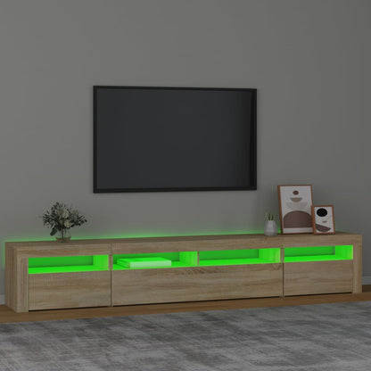 Tv Skříňka S Led Osvětlením Dub Sonoma 240X35X40 Cm