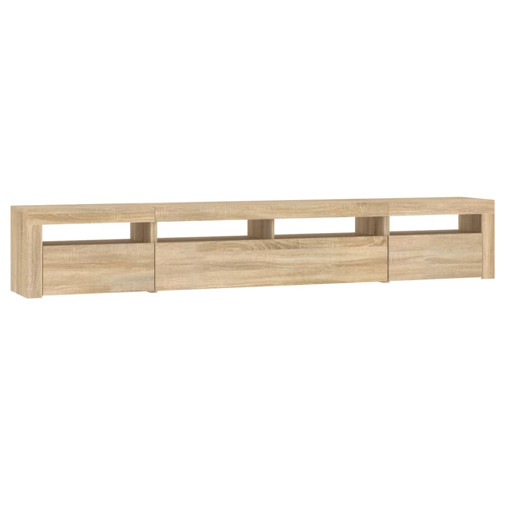 Tv Skříňka S Led Osvětlením Dub Sonoma 240X35X40 Cm