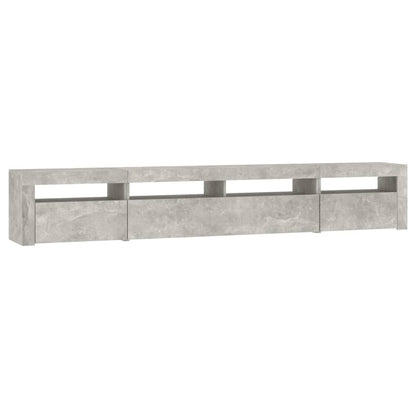 Tv Skříňka S Led Osvětlením Betonově Šedá 240X35X40 Cm