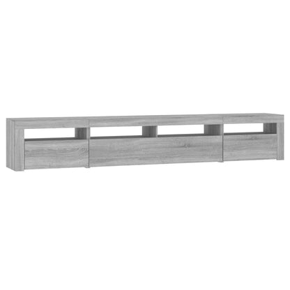 Tv Skříňka S Led Osvětlením Šedá Sonoma 240X35X40 Cm