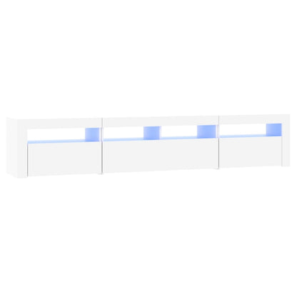 Tv Skříňka S Led Osvětlením Bílá 210 X 35 X 40 Cm