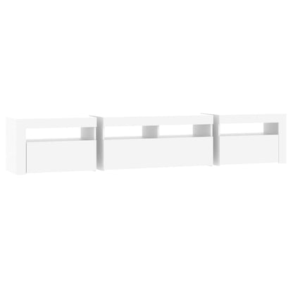 Tv Skříňka S Led Osvětlením Bílá 210 X 35 X 40 Cm