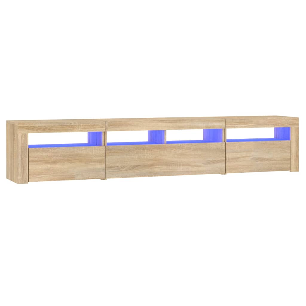 Tv Skříňka S Led Osvětlením Dub Sonoma 210 X 35 X 40 Cm