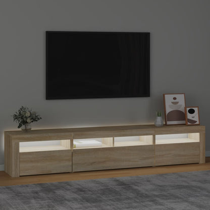 Tv Skříňka S Led Osvětlením Dub Sonoma 210 X 35 X 40 Cm
