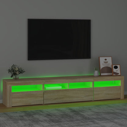 Tv Skříňka S Led Osvětlením Dub Sonoma 210 X 35 X 40 Cm