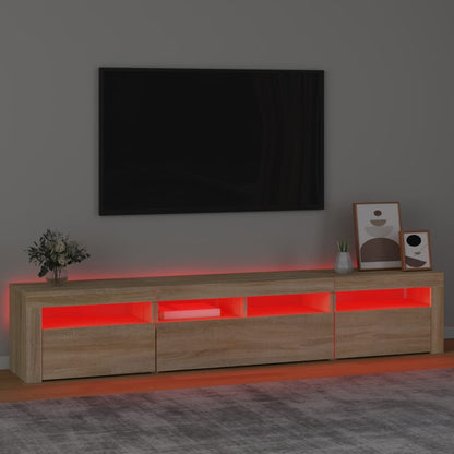 Tv Skříňka S Led Osvětlením Dub Sonoma 210 X 35 X 40 Cm