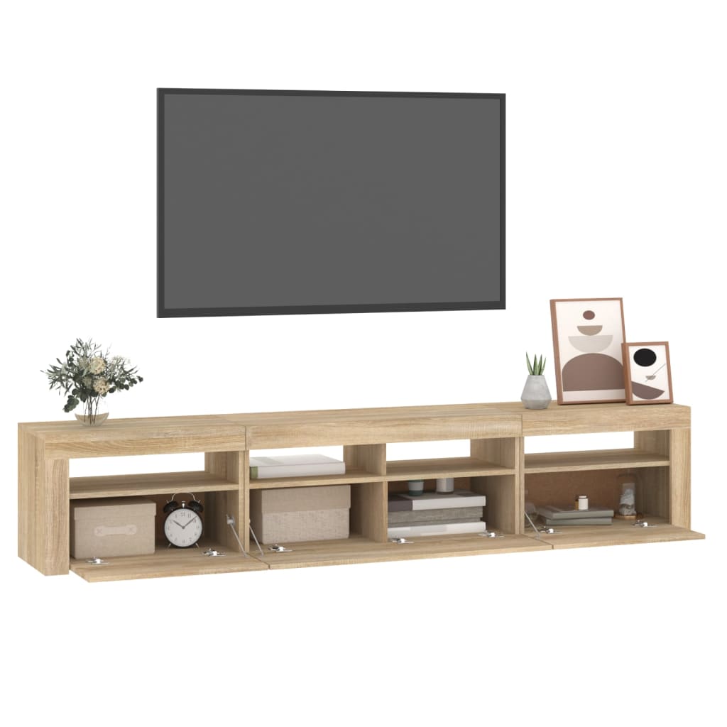 Tv Skříňka S Led Osvětlením Dub Sonoma 210 X 35 X 40 Cm