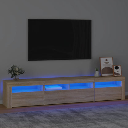 Tv Skříňka S Led Osvětlením Dub Sonoma 210 X 35 X 40 Cm
