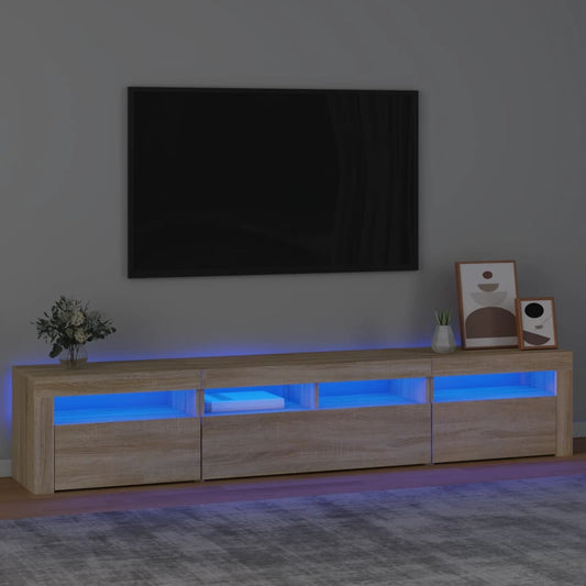 Tv Skříňka S Led Osvětlením Dub Sonoma 210 X 35 X 40 Cm