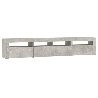 Tv Skříňka S Led Osvětlením Betonově Šedá 210X35X40 Cm