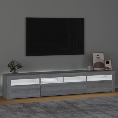 Tv Skříňka S Led Osvětlením Šedá Sonoma 210 X 35 X 40 Cm