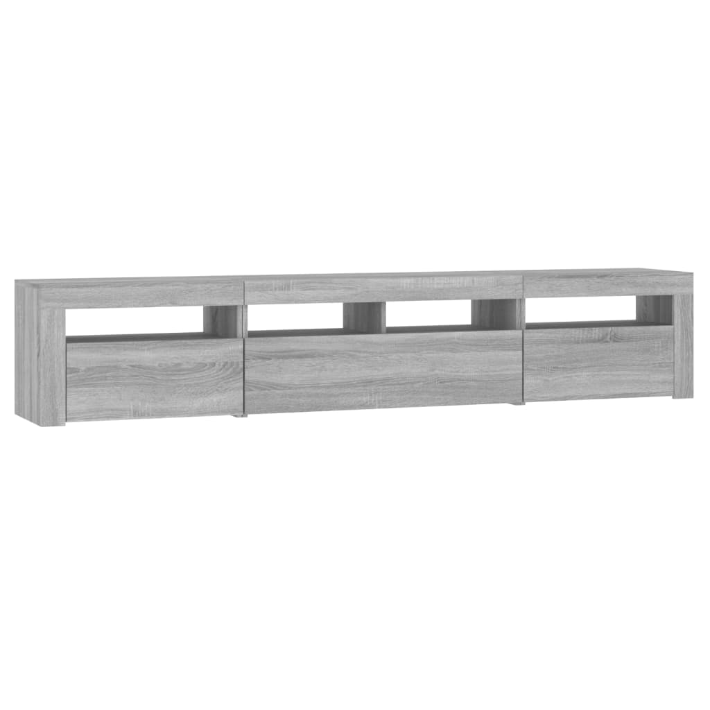 Tv Skříňka S Led Osvětlením Šedá Sonoma 210 X 35 X 40 Cm