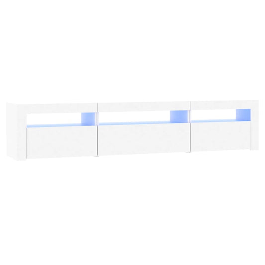 Tv Skříňka S Led Osvětlením Bílá 195 X 35 X 40 Cm