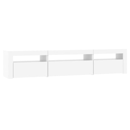 Tv Skříňka S Led Osvětlením Bílá 195 X 35 X 40 Cm