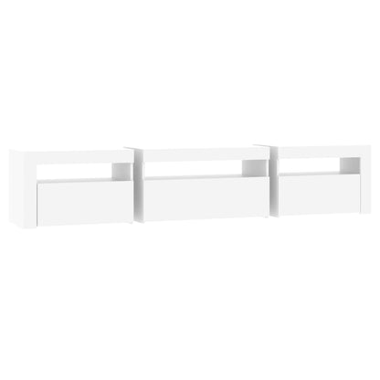 Tv Skříňka S Led Osvětlením Bílá 195 X 35 X 40 Cm