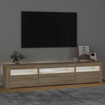 Tv Skříňka S Led Osvětlením Dub Sonoma 195 X 35 X 40 Cm